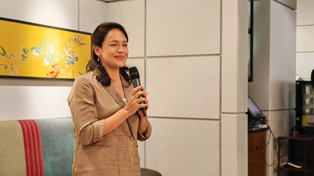 Alejandra Castillo speaking at an event